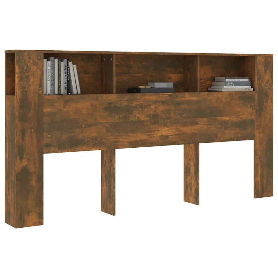 Armoire de tête de lit 200x18,5x104,5 cm bois d'ingénierie - 6
