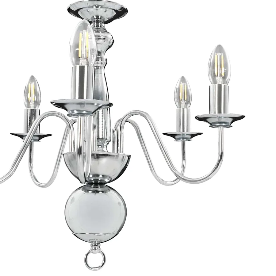 Lustre Argenté 5 ampoules E14 - 7