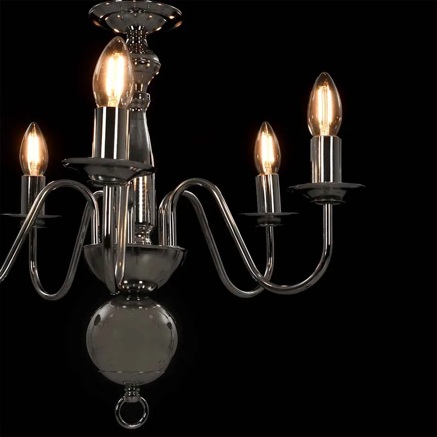 Lustre Argenté 5 ampoules E14 - 8