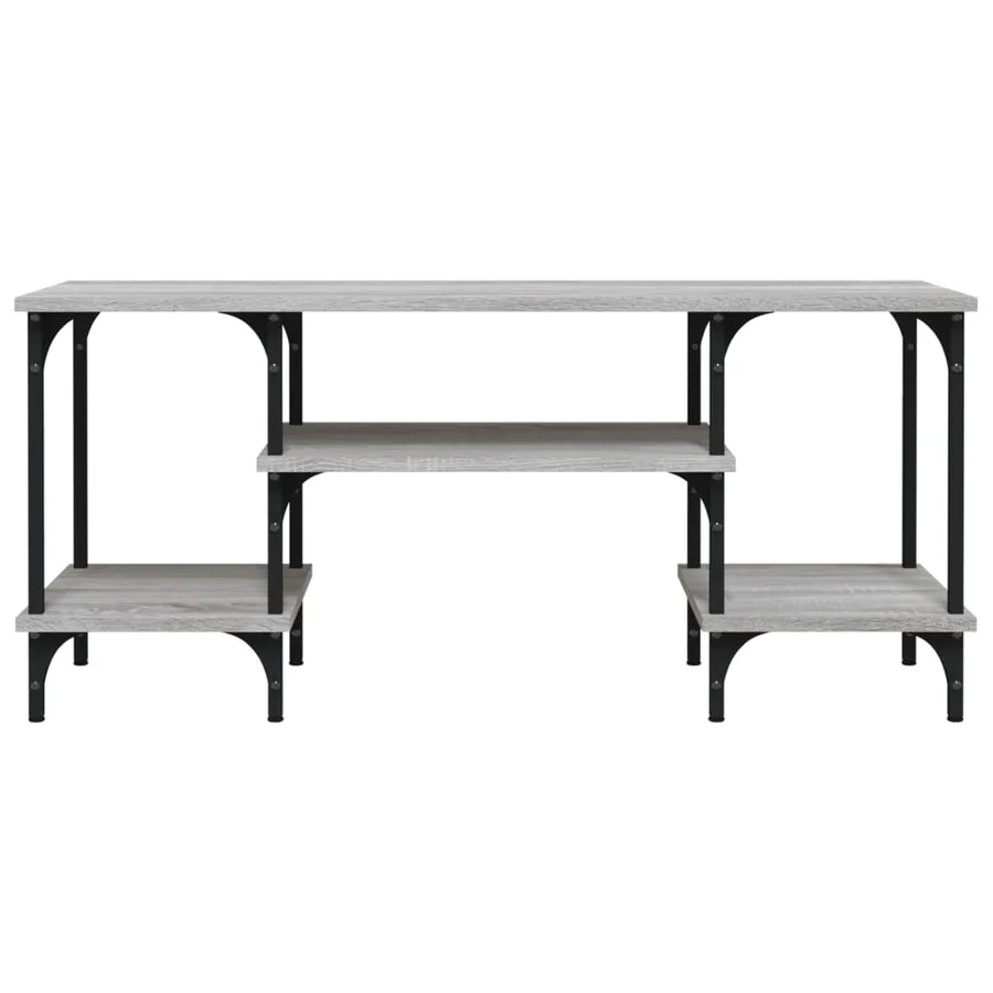 Meuble TV sonoma gris 102x35x45,5 cm bois d'ingénierie - 5