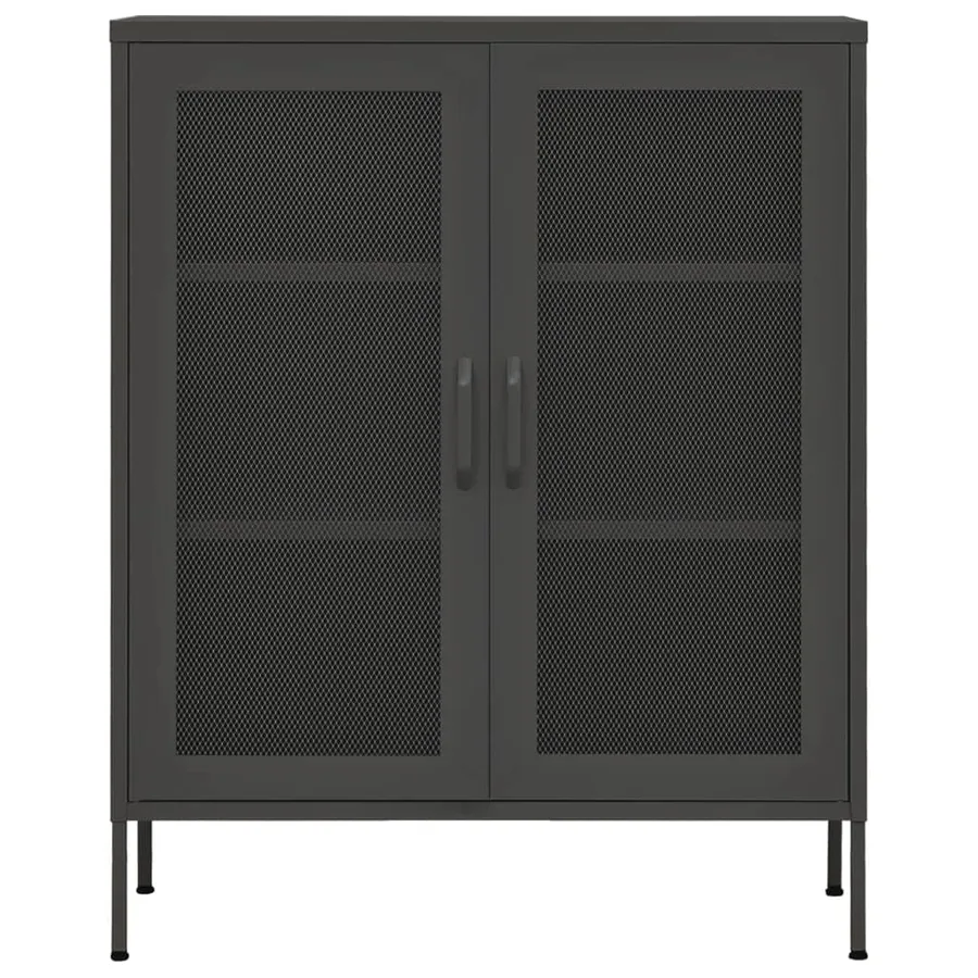Armoire de rangement Anthracite 80x35x101,5 cm Acier - 3