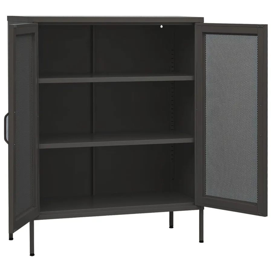 Armoire de rangement Anthracite 80x35x101,5 cm Acier - 4