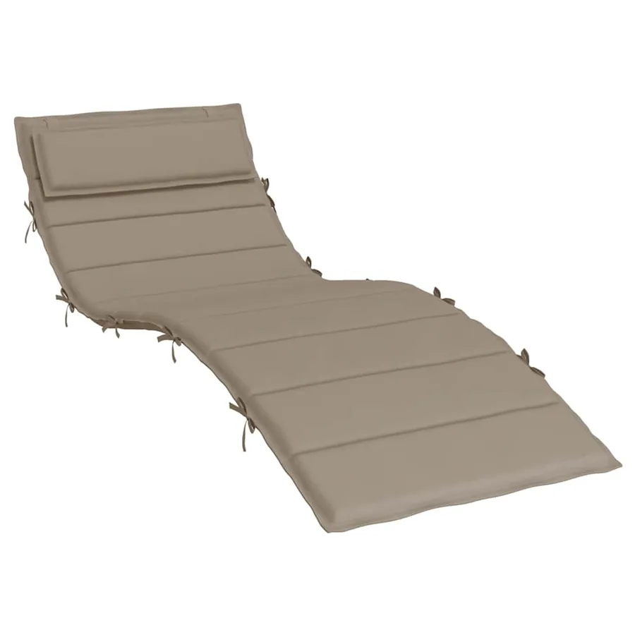 Coussin de chaise longue taupe 180x60x4 cm tissu oxford - 2