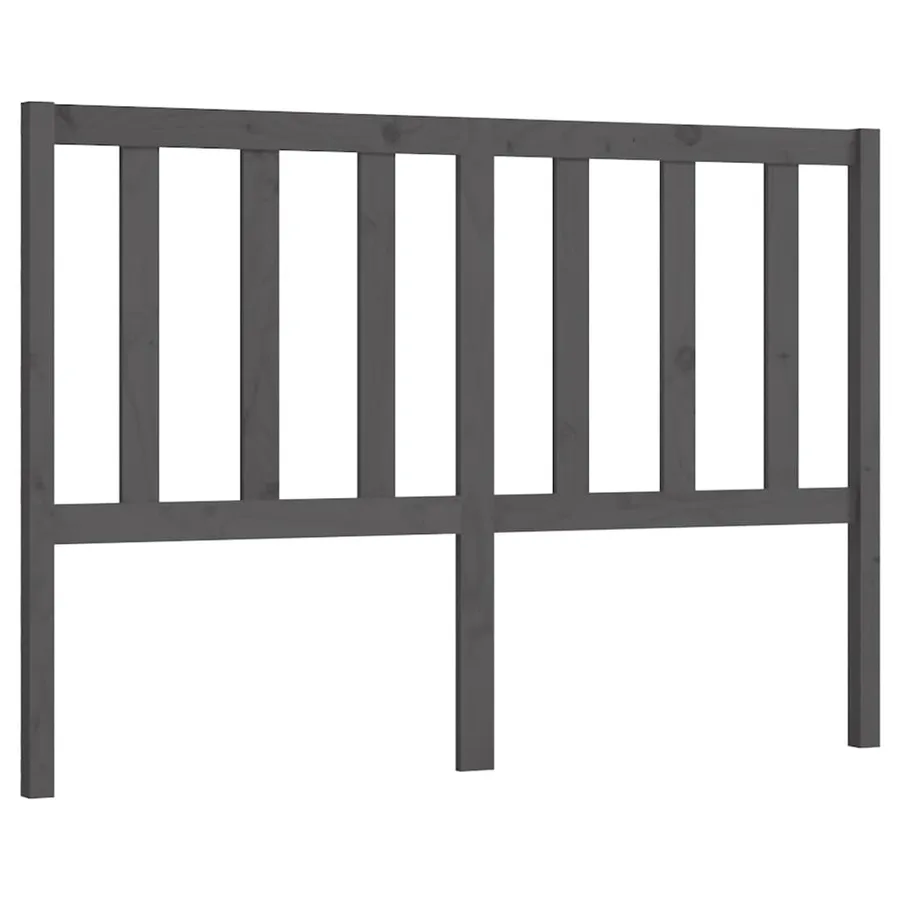 Tête de lit Gris 146x4x100 cm Bois massif de pin - 2