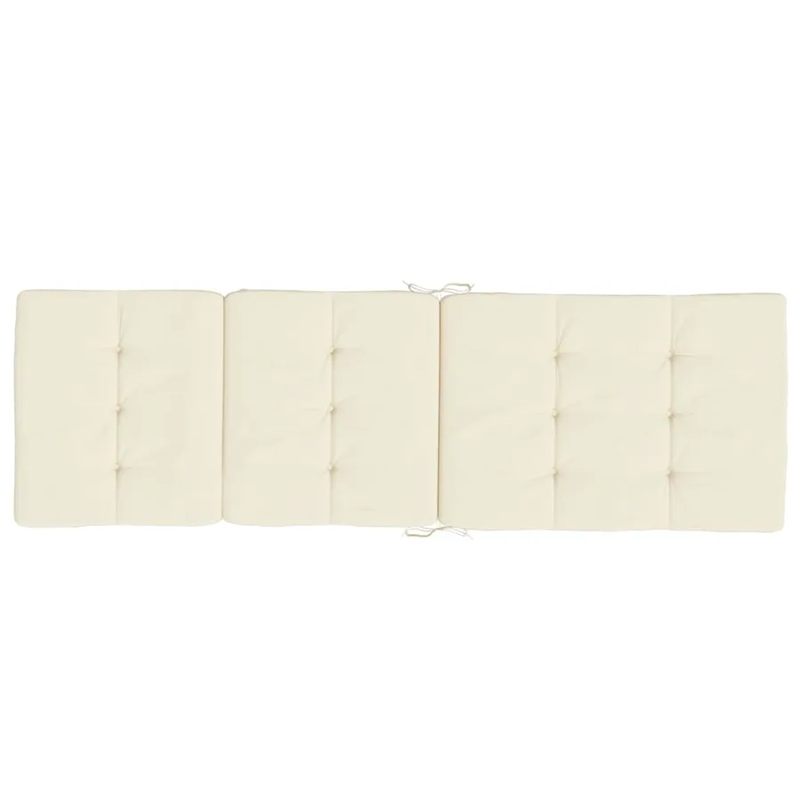 Coussins de chaise longue lot de 2 crème tissu oxford - 5
