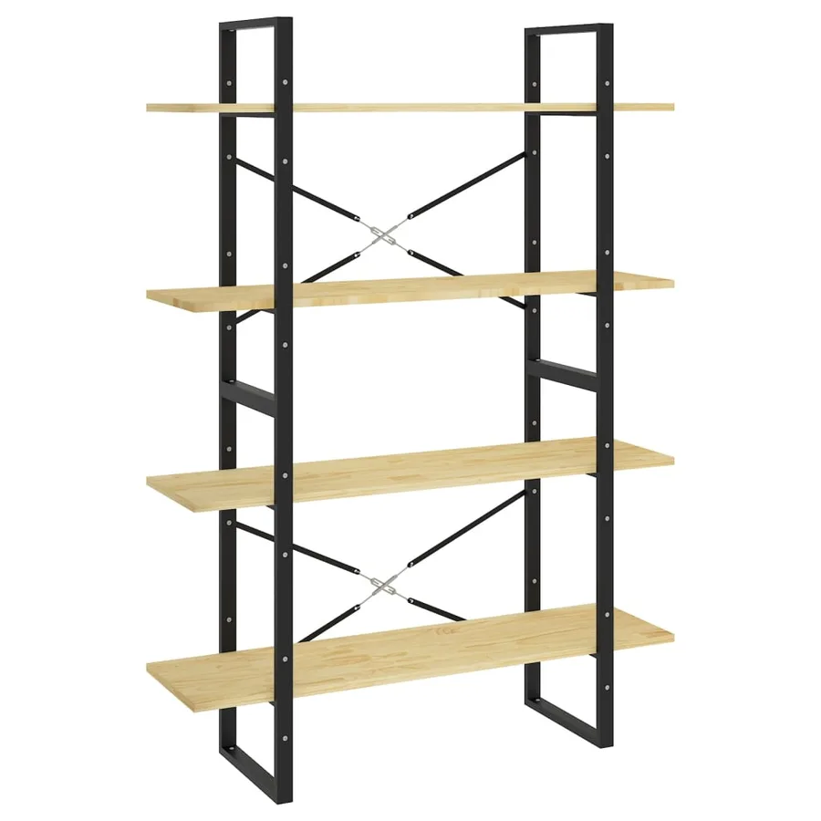 Bibliothèque à 4 niveaux 100x30x140 cm Bois de pin massif - 2