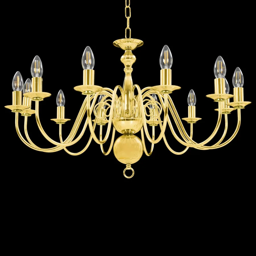 Lustre Doré 12 ampoules E14 - 3