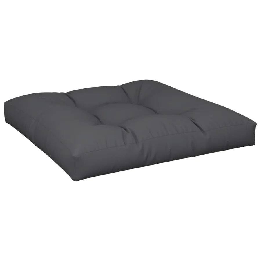 Coussin de palette noir 80x80x12 cm tissu - 2