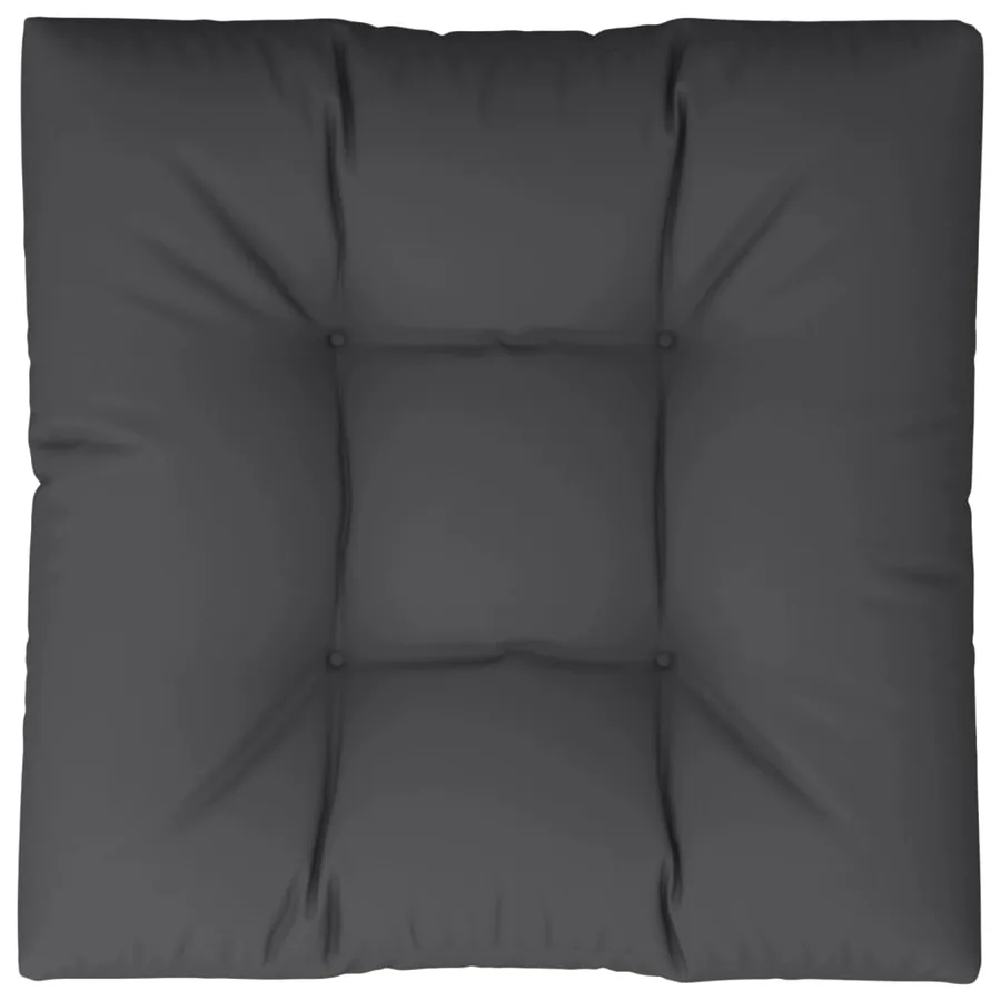 Coussin de palette noir 80x80x12 cm tissu - 6