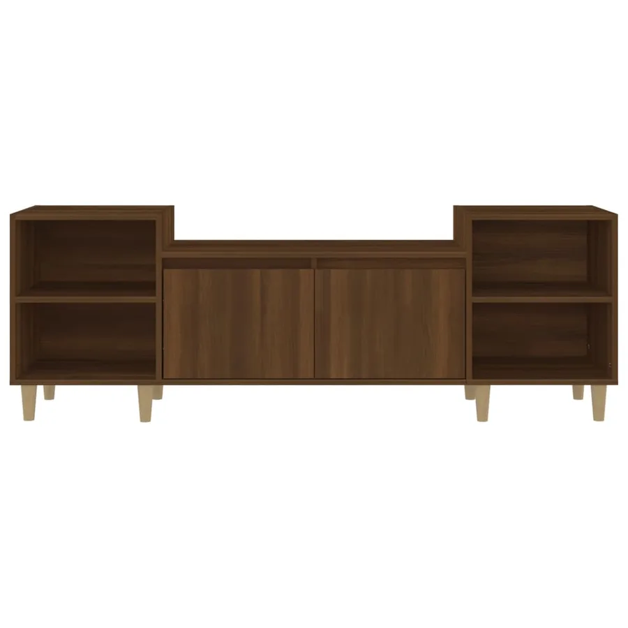 Meuble TV Chêne marron 160x35x55 cm Bois d'ingénierie - 6