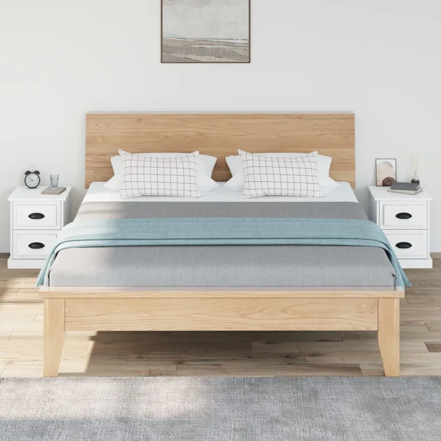 Tables de chevet 2 pcs blanc 39x39x47,5 cm bois d'ingénierie - 3