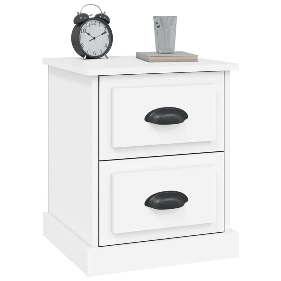 Tables de chevet 2 pcs blanc 39x39x47,5 cm bois d'ingénierie - 5