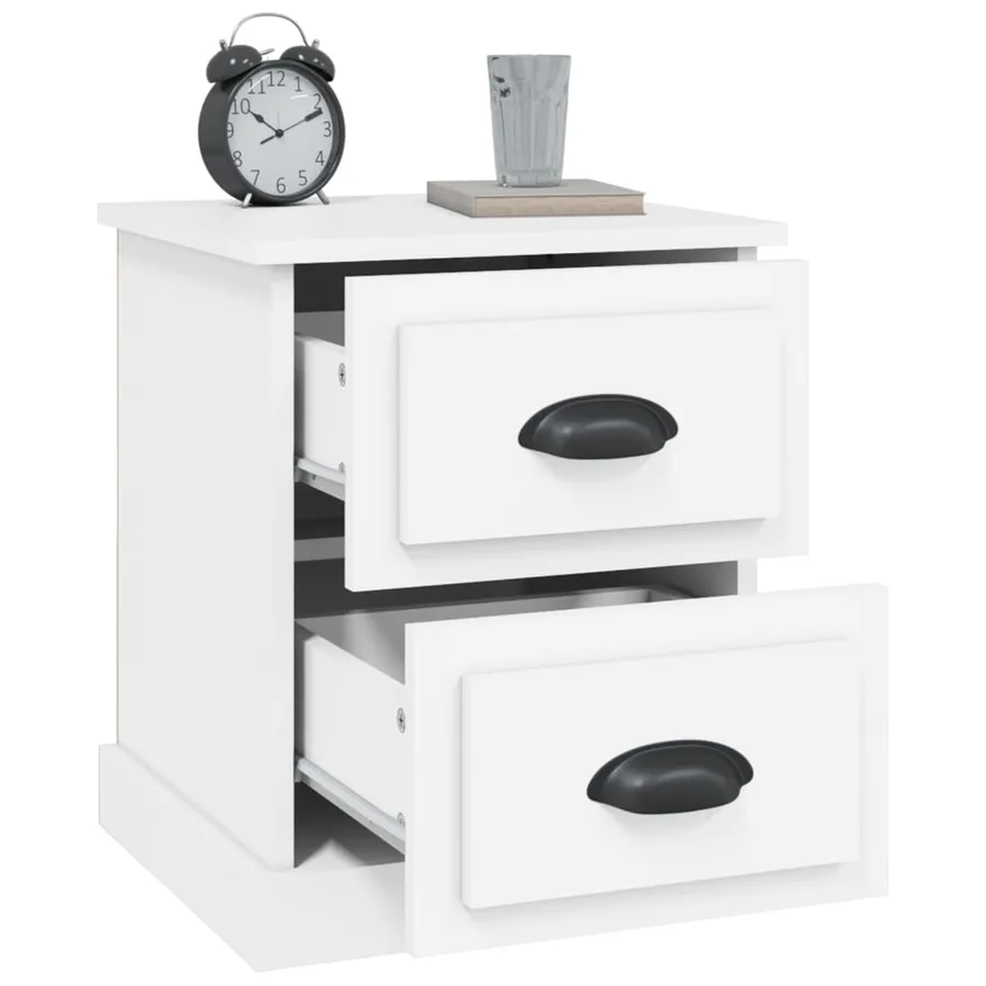 Tables de chevet 2 pcs blanc 39x39x47,5 cm bois d'ingénierie - 6
