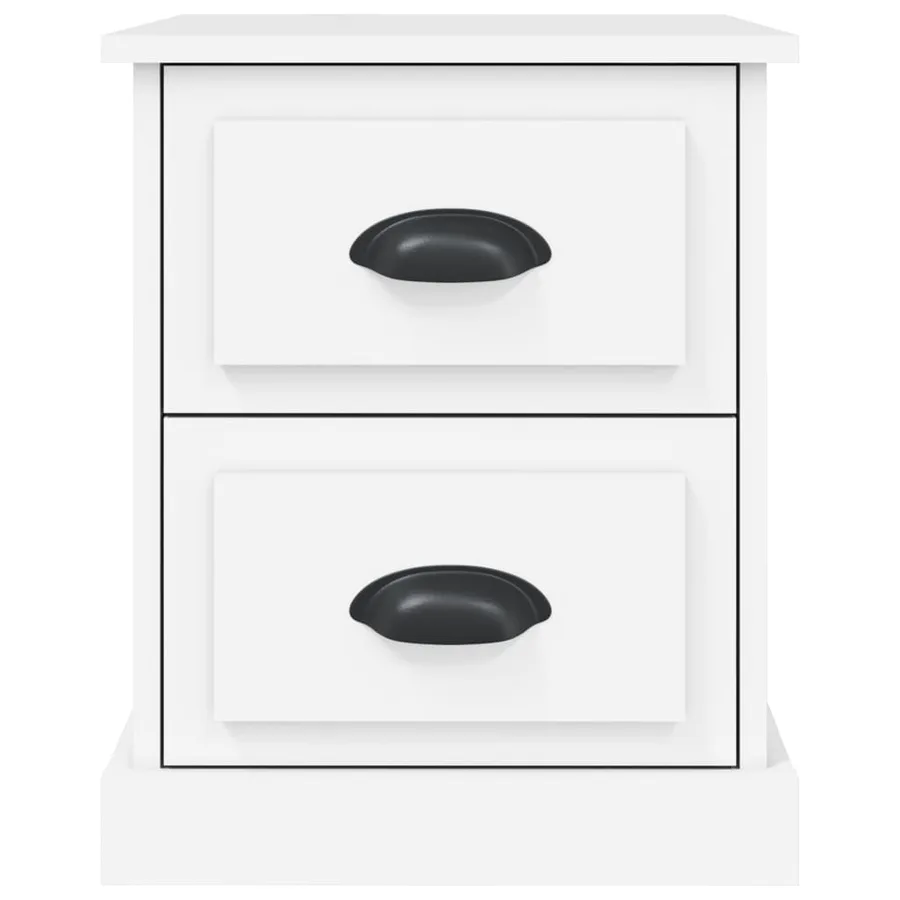Tables de chevet 2 pcs blanc 39x39x47,5 cm bois d'ingénierie - 8