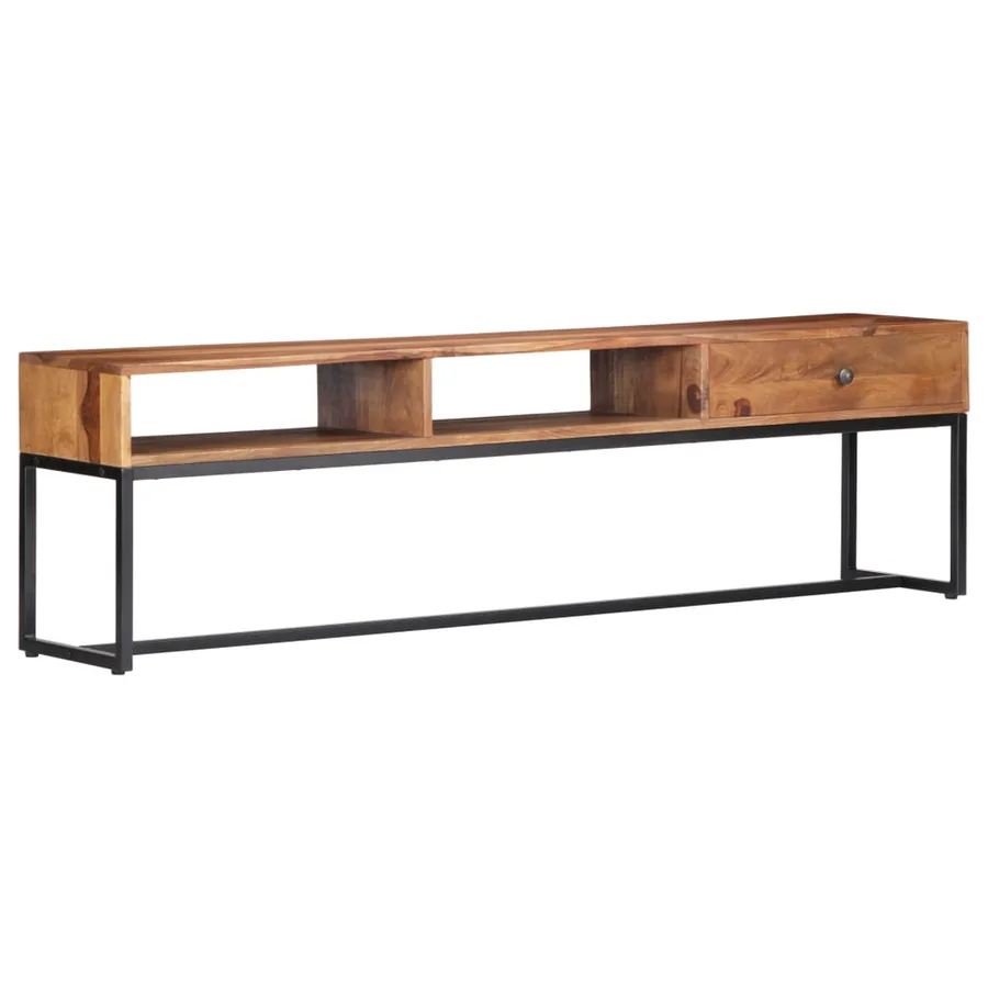 Meuble TV 160x30x45 cm Bois de Sesham massif - 10