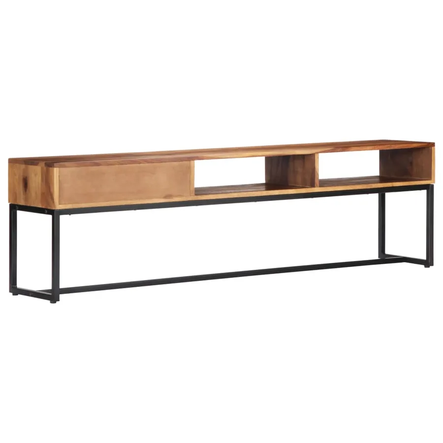 Meuble TV 160x30x45 cm Bois de Sesham massif - 3
