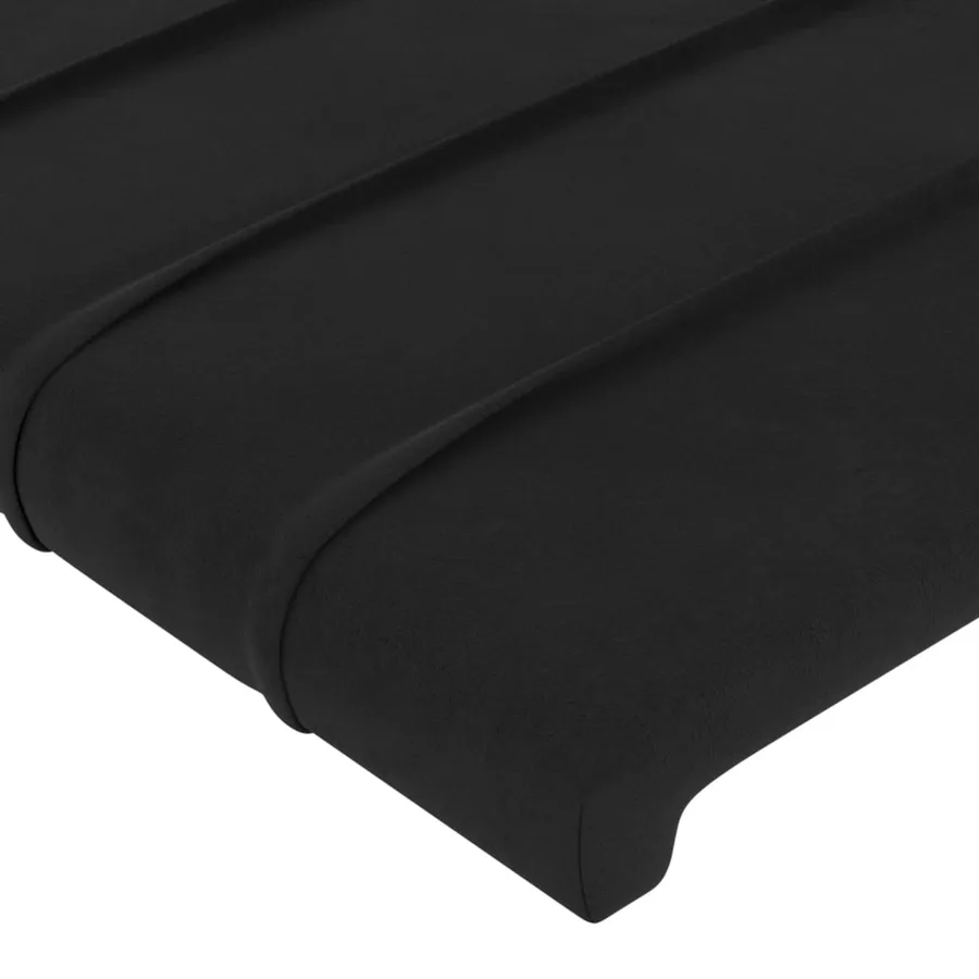 Tête de lit avec oreilles Noir 93x23x78/88 cm Velours - 5