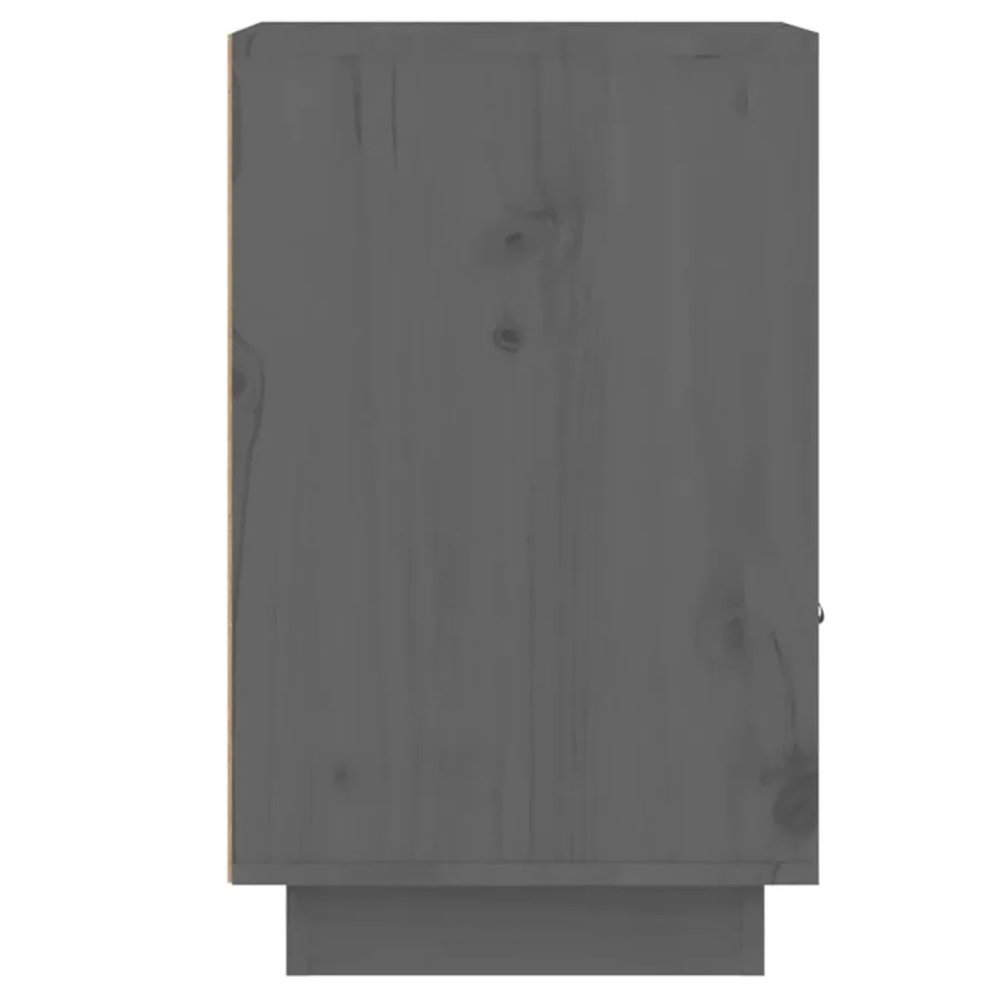 Tables de chevet 2 pcs Gris 40x34x55 cm Bois de pin massif - 8