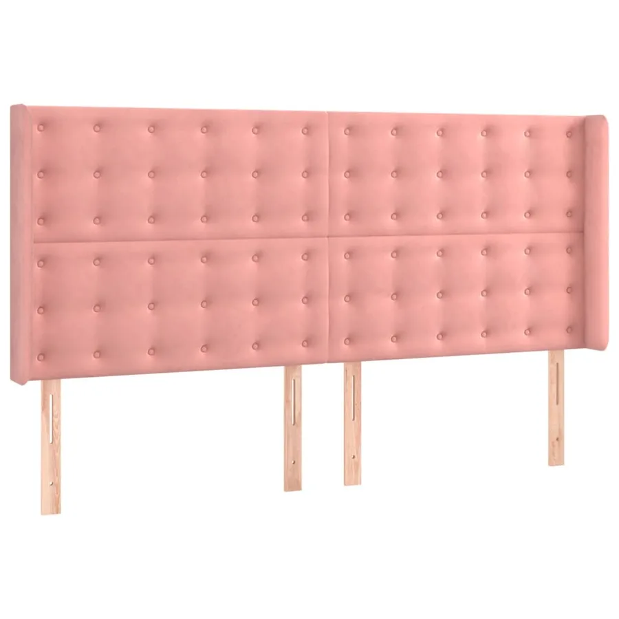 Sommier à lattes de lit matelas et LED Rose 180x200 cm Velours - 7