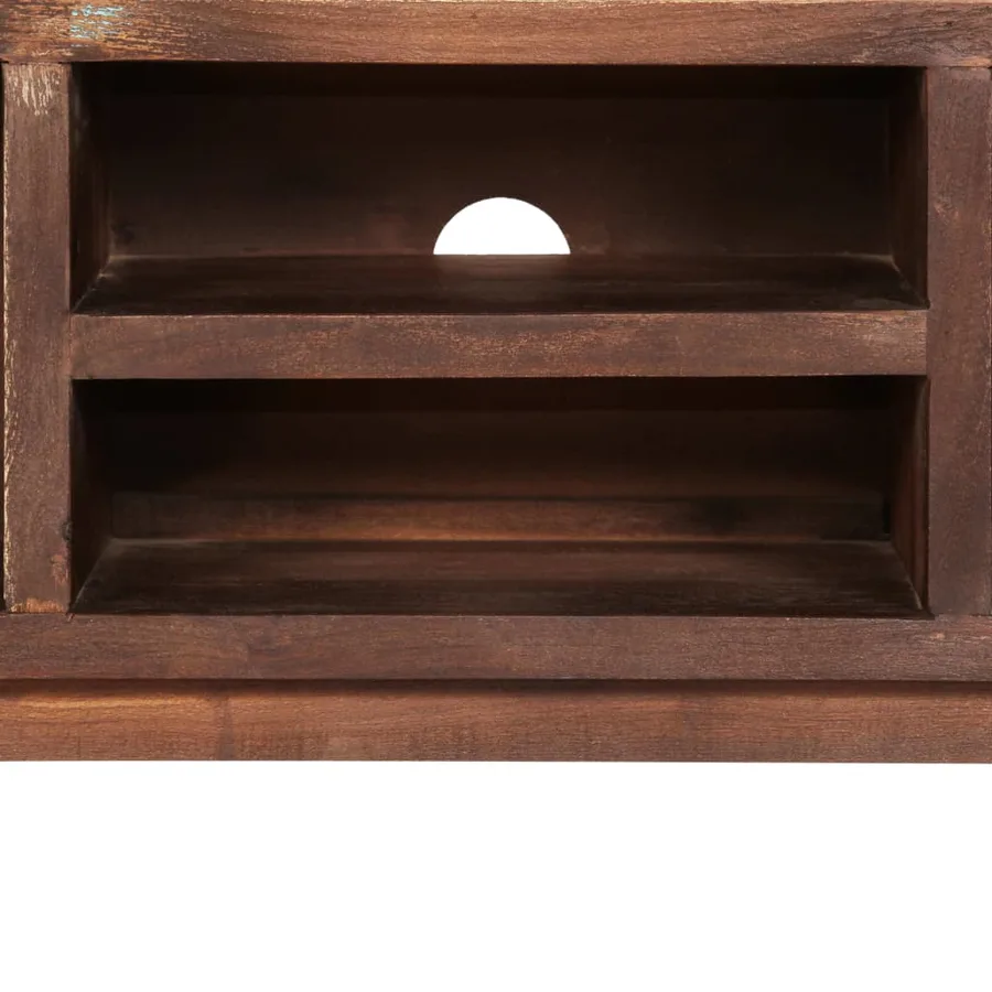 Meuble TV Bois d'acacia massif Vintage 118 x 30 x 40 cm - 6