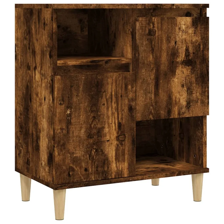 Buffets 3 pcs chêne fumé 60x35x70 cm bois d'ingénierie - 5