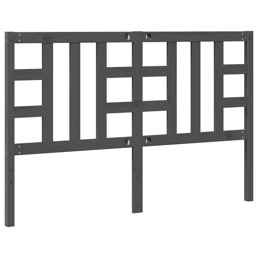 Tête de lit Gris 166x4x100 cm Bois massif de pin - 6