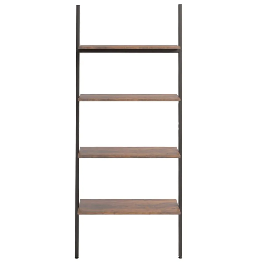 Étagère inclinée à 4 niveaux Marron foncé et noir 64x34x150,5cm - 3
