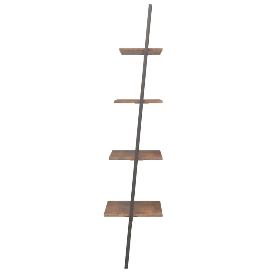 Étagère inclinée à 4 niveaux Marron foncé et noir 64x34x150,5cm - 4