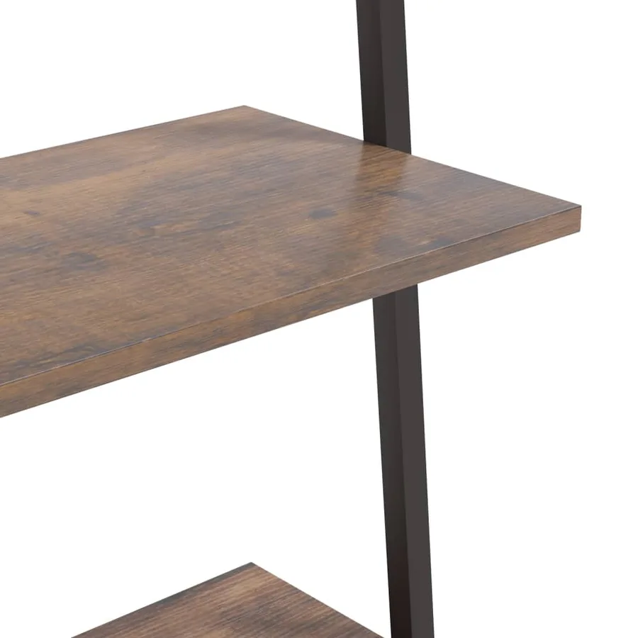 Étagère inclinée à 4 niveaux Marron foncé et noir 64x34x150,5cm - 6
