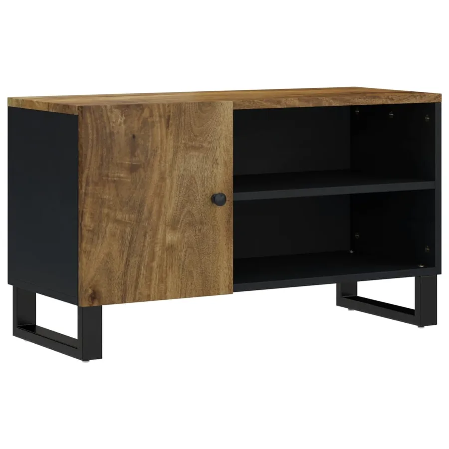Meuble TV 80x33x46 cm bois de manguier et d'ingénierie - 12