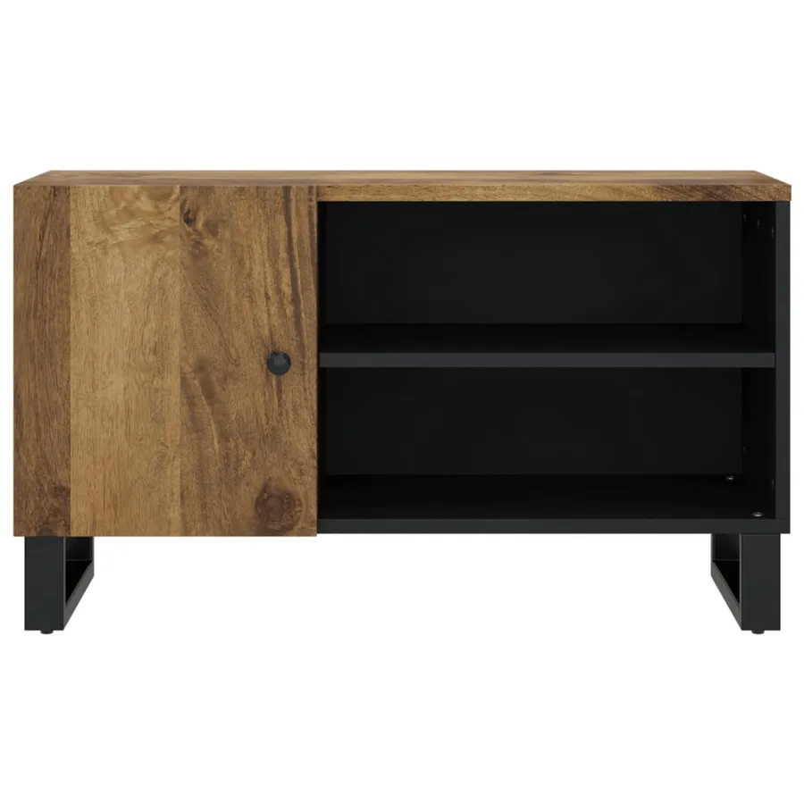 Meuble TV 80x33x46 cm bois de manguier et d'ingénierie - 5