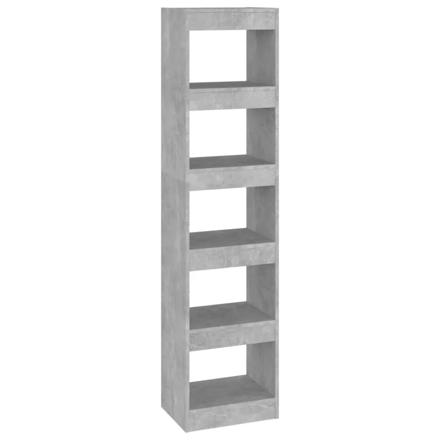 Bibliothèque/Séparateur de pièce Gris béton 40x30x166 cm - 2