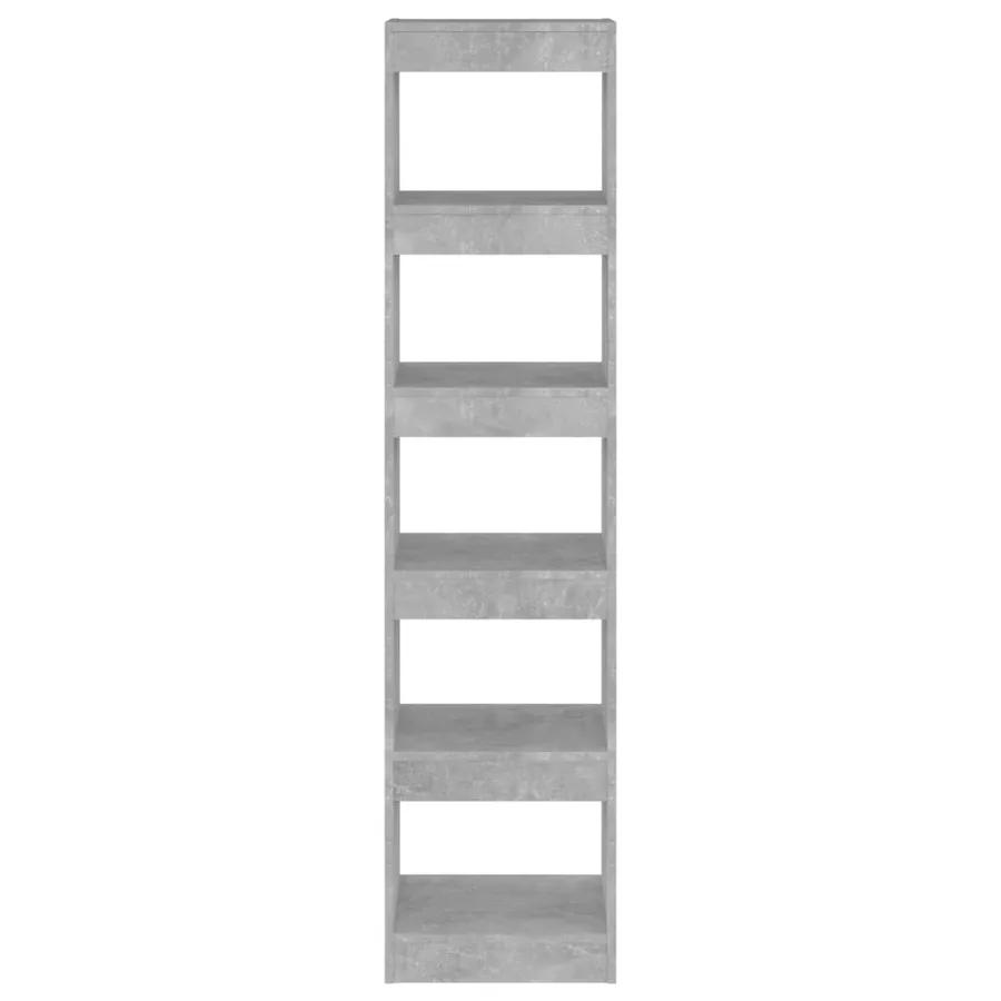 Bibliothèque/Séparateur de pièce Gris béton 40x30x166 cm - 3