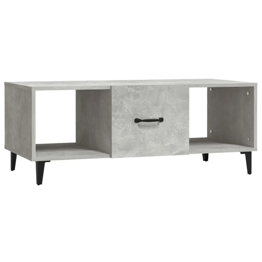 Table basse Gris béton 102x50x40 cm Bois d'ingénierie - 2