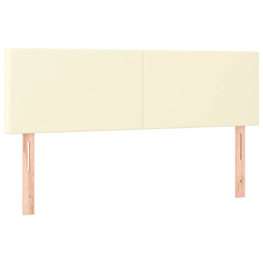 Tête de lit à LED Crème 144x5x78/88 cm Similicuir - 4
