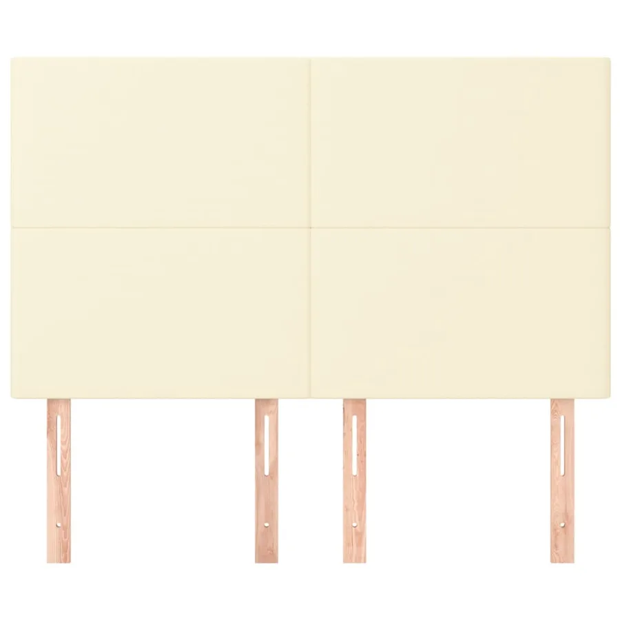 Tête de lit Crème 144x5x118/128 cm Similicuir - 3