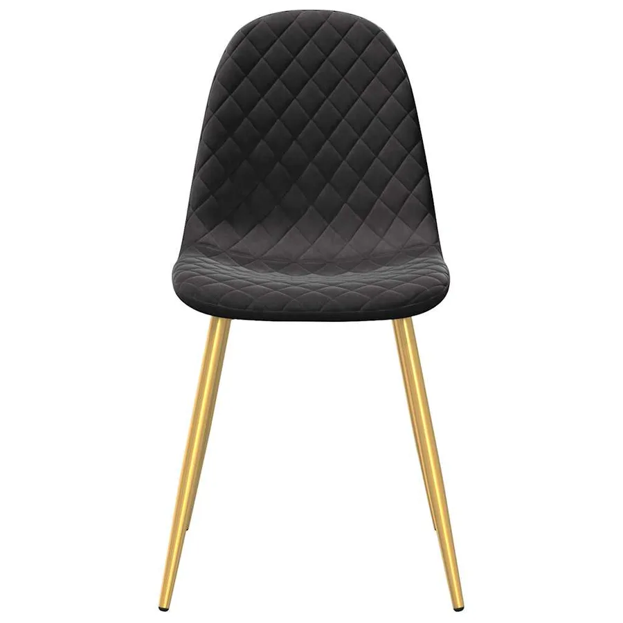 Chaises à manger lot de 4 Noir Velours - 4