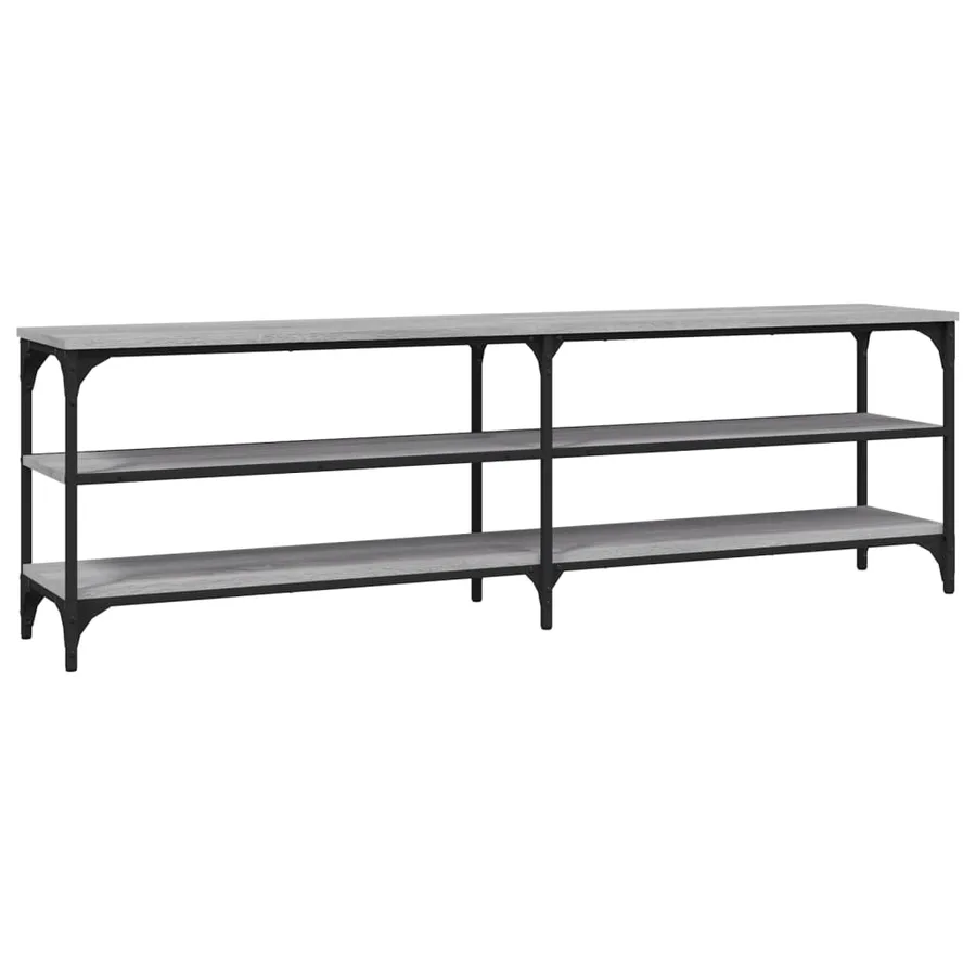 Meuble TV sonoma gris 160x30x50 cm bois d'ingénierie - 2