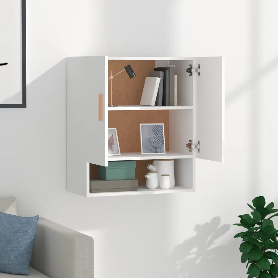 Armoire murale Blanc 60x31x70 cm Bois d'ingénierie - 3