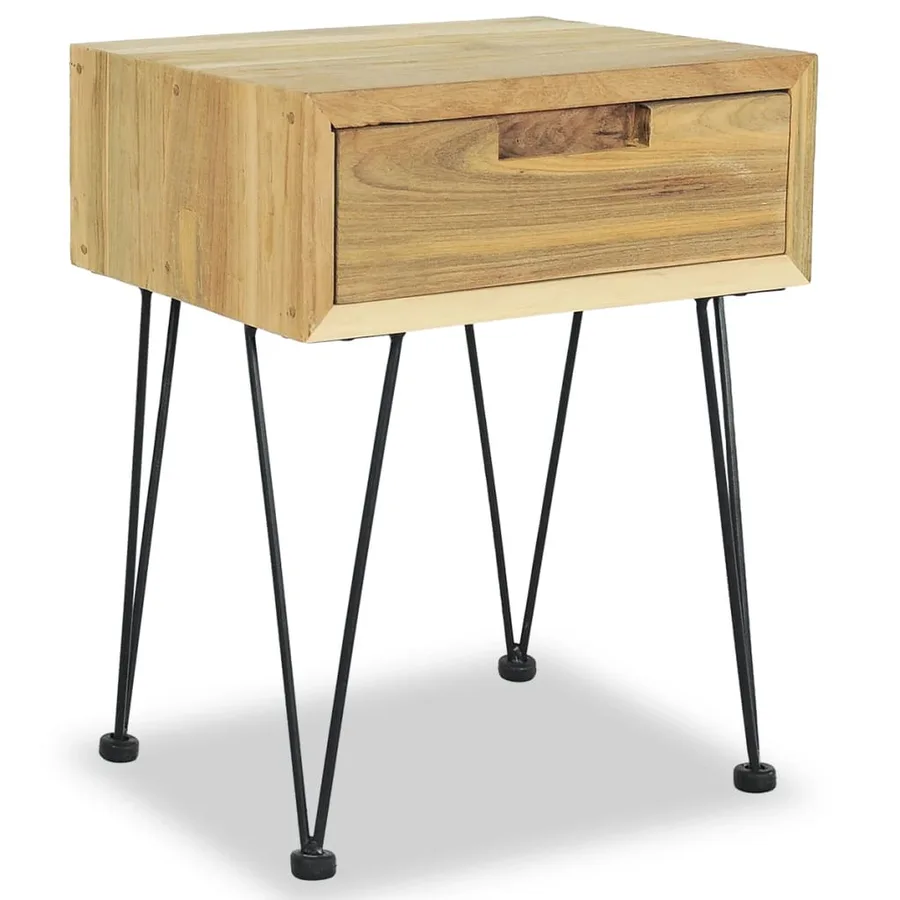 Table de chevet 40x30x50 cm Teck - 3