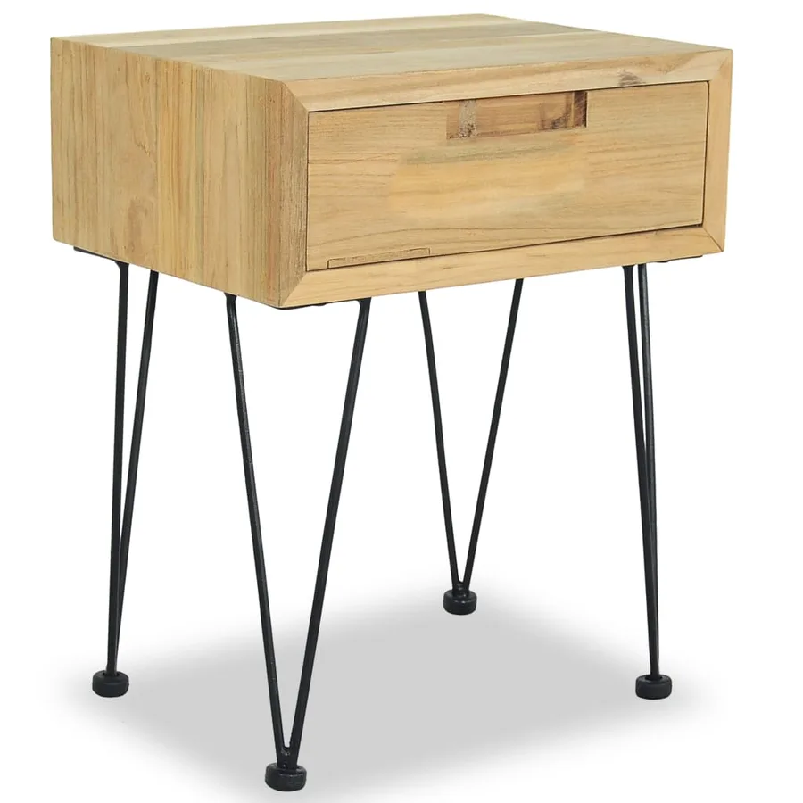 Table de chevet 40x30x50 cm Teck - 4