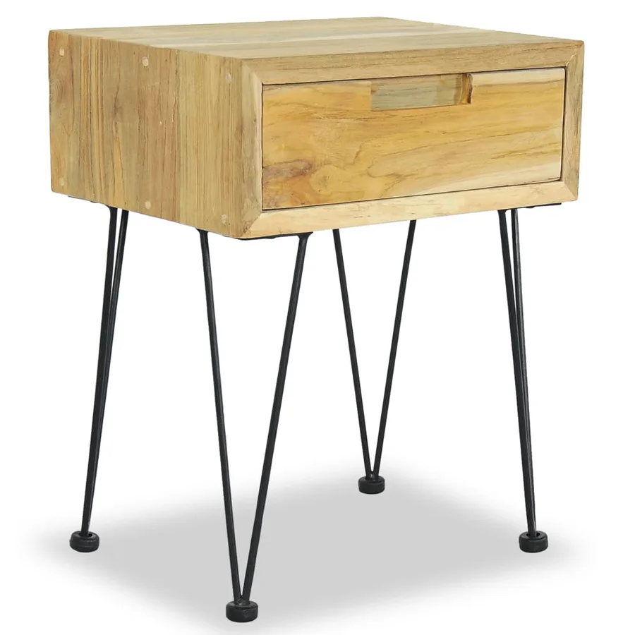 Table de chevet 40x30x50 cm Teck - 5