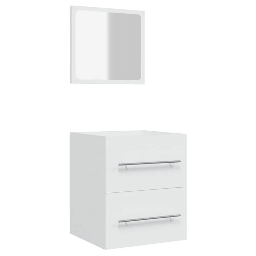 Armoire de salle de bain avec miroir Blanc 41x38,5x48 cm - 2
