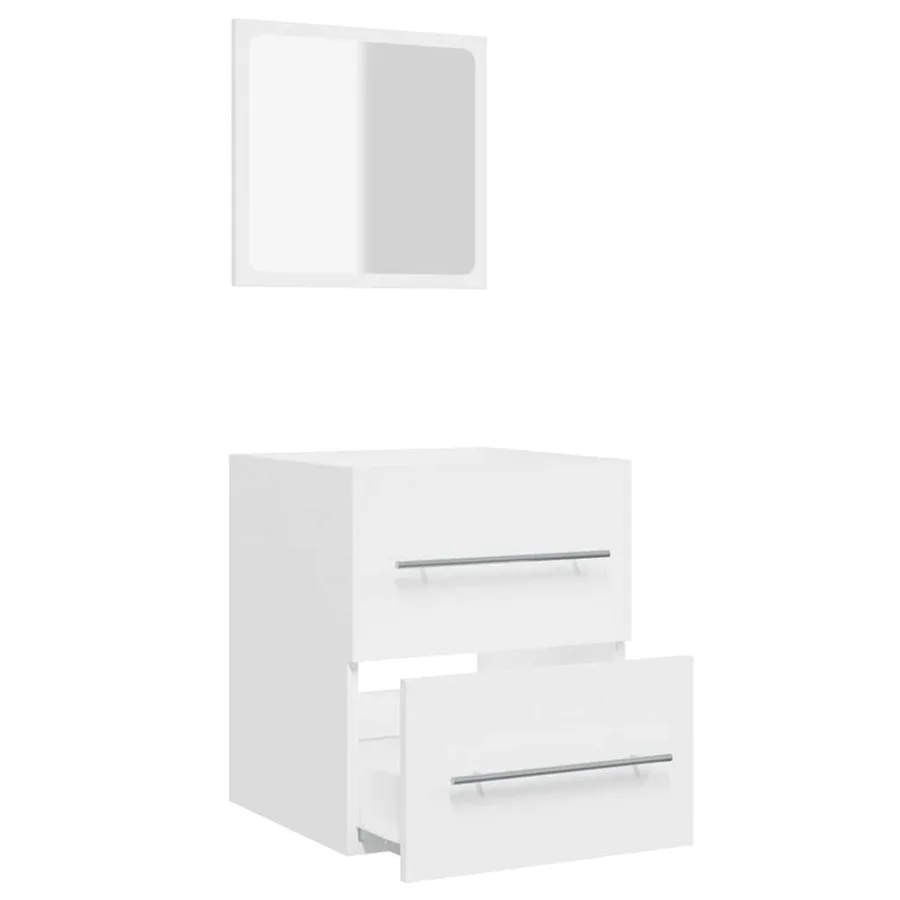 Armoire de salle de bain avec miroir Blanc 41x38,5x48 cm - 6