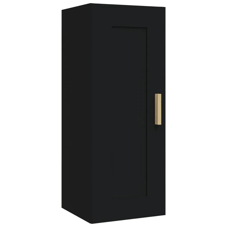 Armoire murale Noir 35x34x90 cm Bois d'ingénierie - 2