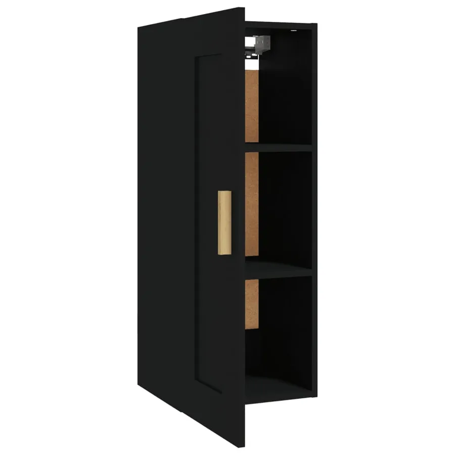 Armoire murale Noir 35x34x90 cm Bois d'ingénierie - 6