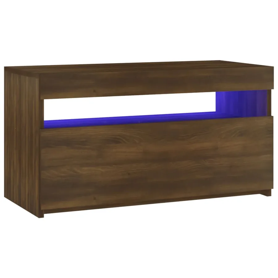 Meuble TV avec lumières LED Chêne marron 75x35x40 cm - 15