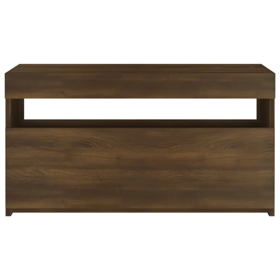 Meuble TV avec lumières LED Chêne marron 75x35x40 cm - 6