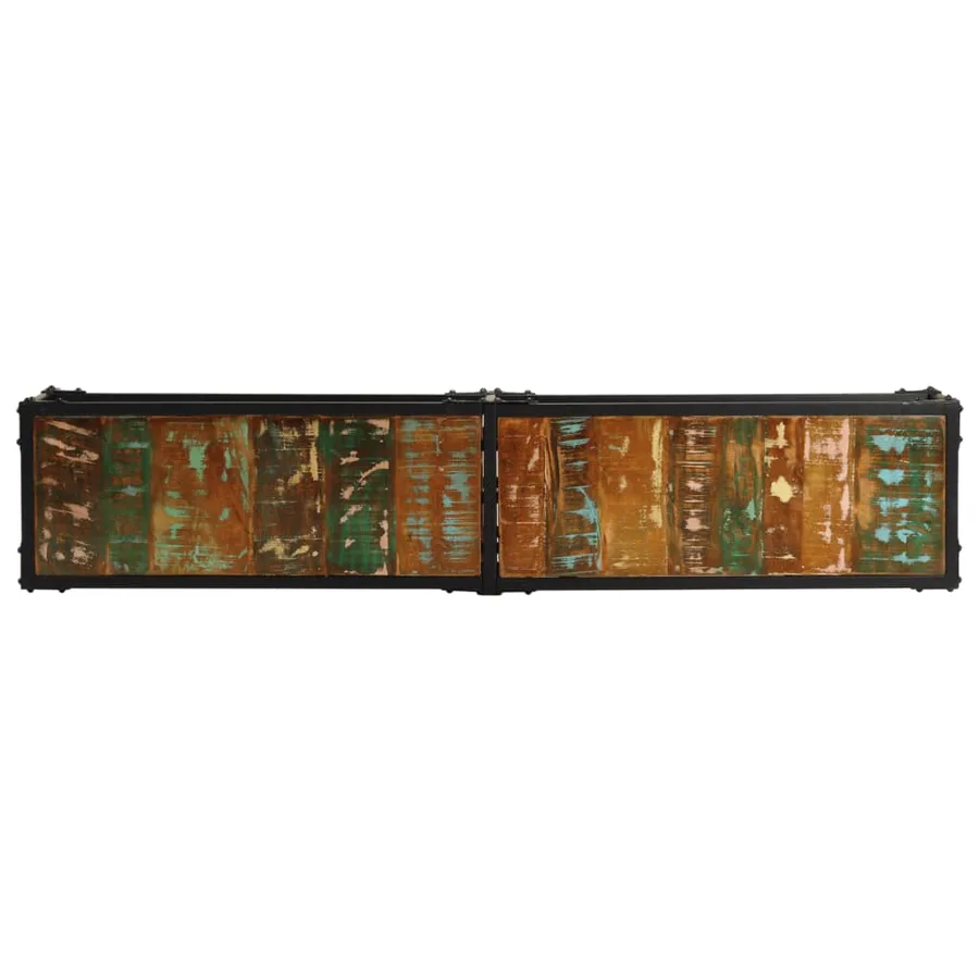 Meuble TV 150x30x41 cm bois massif de récupération - 7