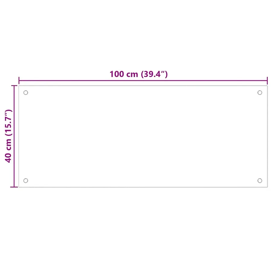 Dosseret de cuisine Transparent 100x40 cm Verre trempé - 10